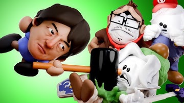 3 Grown Men Beat 1 Target Challenge in SUPER SMASH BROS. MELEE