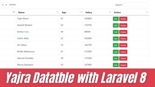 How To Implement Listing with Yajra and Laravel 8 Yajra DataTables with Laravel 8