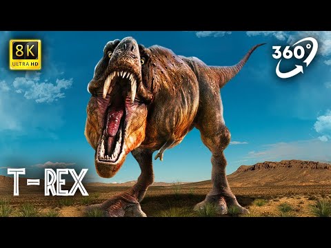 VR Jurassic Encyclopedia #10 - Tyrannosaurus rex dinosaur facts 360 Education