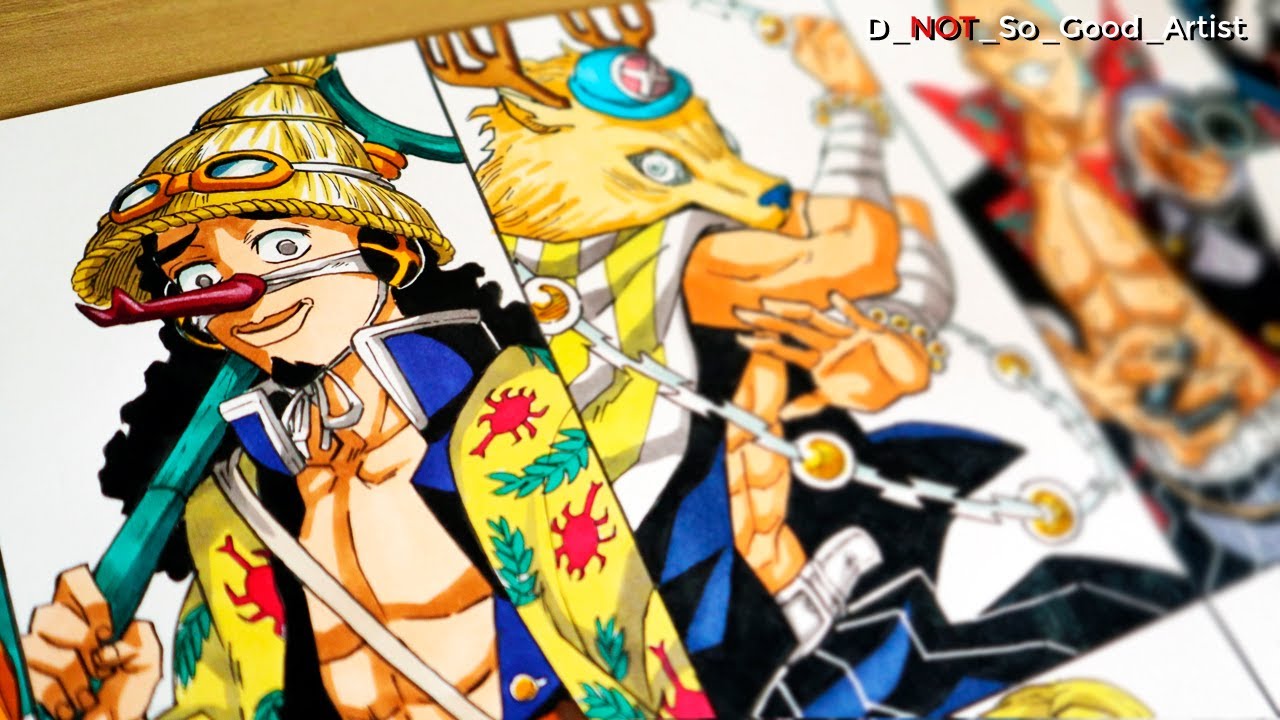 Drawing the Straw Hat Pirates as Hashiras | One Piece X Kimetsu No Yaiba 鬼滅の刃