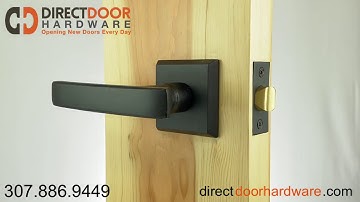 Emtek Sandcast Bronze Yuma Lever Handle with Style 6 Rosette in Medium Bronze