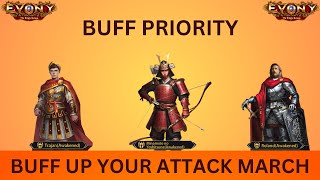 EVONY - Buff Priority (How to buff up your attack Marches)