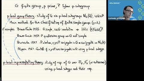 Finite groups as algebraic groups in defining characteristic - Raphaël Rouquier