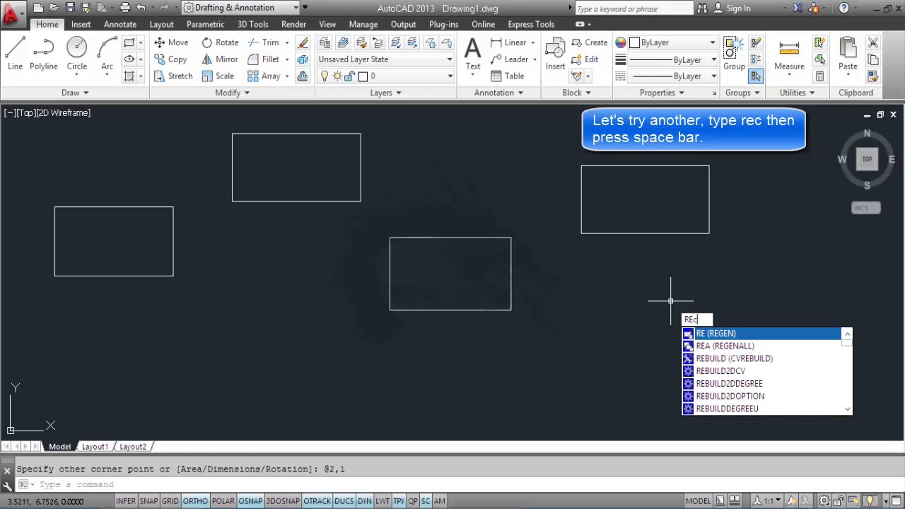 How To Draw A Rectangle In AutoCAD YouTube