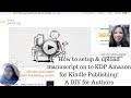 How to set up and upload manuscript on KDP Amazon for Kindle for authors