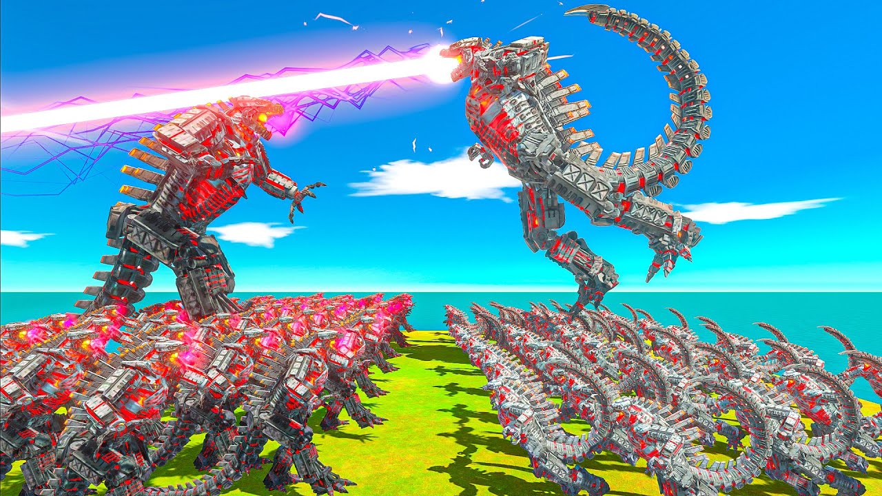 Growing Size Comparison – Mechagodzilla vs Itself ! - Animal Revolt Battle Simulator