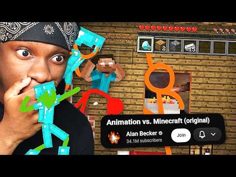 ANIMATION VS MINECRAFT @alanbecker FIRST TIME REACTION