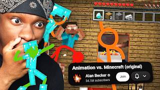 ANIMATION VS MINECRAFT @alanbecker FIRST TIME REACTION