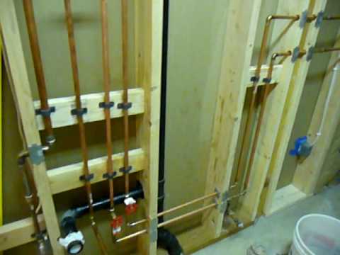 plumbing for shower stall