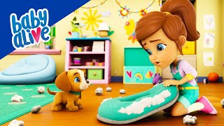 Baby Alive Official 🐶 Oh No! Who Made A Mess Of The Playroom?! 🌈 Kids Videos 💕