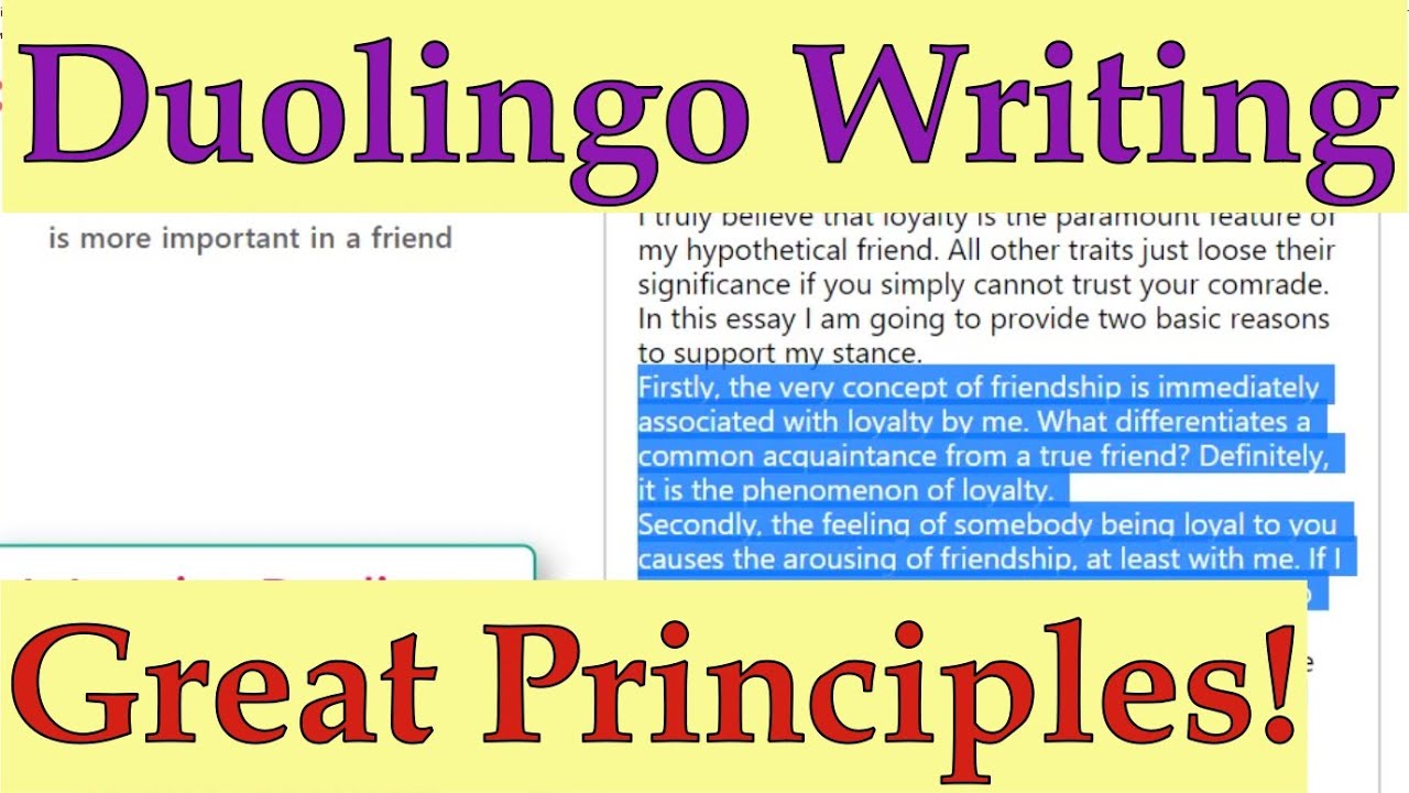 how to write essay in duolingo