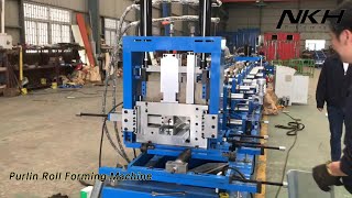 Steel Frame Purlin Roll Forming Machine 22KW 15m/min Hydraulic