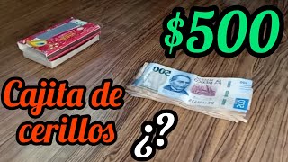 cuanto ahorre con billetes de 500$? en una CAJITA DE CERILLOS, reto de ahorro, alcancía de monedas.