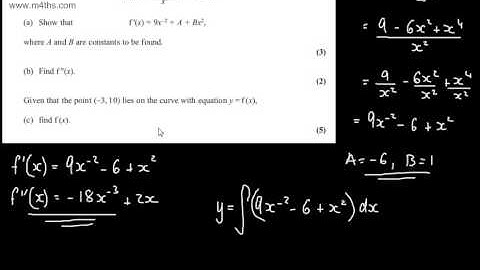 q9 Core 1 Edexcel May 2013   Quick worked answers   C1