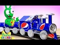 Pea Pea Builds a Train Using Pepsi Cans - Pea Pea Friends