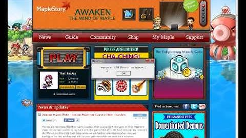 Maple story error code