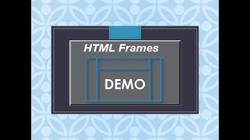 Frame & Frameset Tag Demo