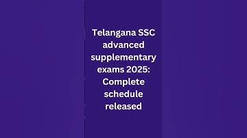 TS 10th supplementary exam schedule and more details | TS SSC supplementary exam date 2025