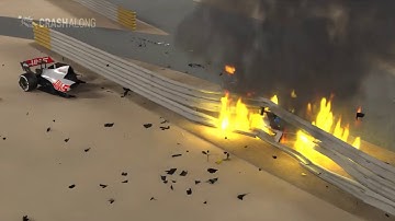 New Grosjean 3D Crash Animation | F1 2020 Bahrain GP