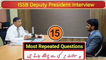ISSB Deputy President Interview Most Important Questions