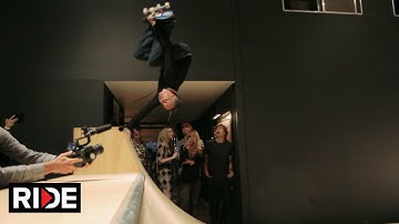 Tony Hawk, Shawn Hale & Corbin Harris Skate a Mini Ramp Inside a House