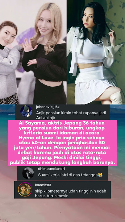 Ai Sayama Aktris Jepang Ungkap Kriteria Suami Idaman Harus Bergaji 5,6 Miliar #fyp #viral #artis
