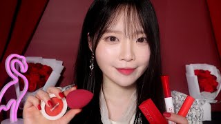 ASMR No Talking 레드 메이크업 하는 소리 4탄 (영혼을 갈아 넣은 후시녹음) Doing Your Makeup Sound