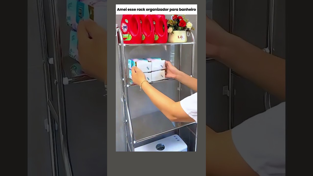 Amei esse rack organizador para banheiro!