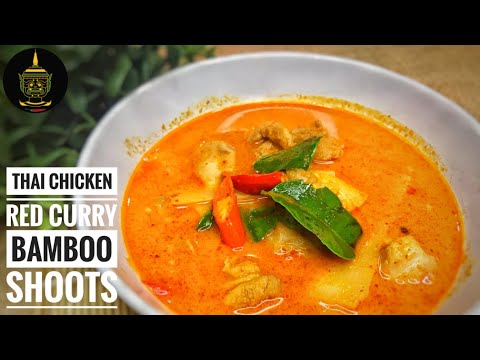 Thai Red Curry Chicken Bamboo Shoots Recipe with Rice Noodles   Thai Girl in the Kitchen