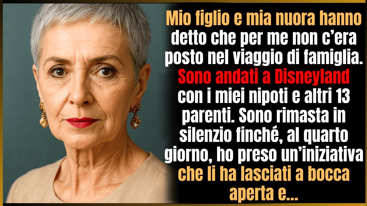 Quando mio figlio e la nuora dissero che non c'era posto per me nella gita di famiglia, ho deciso…