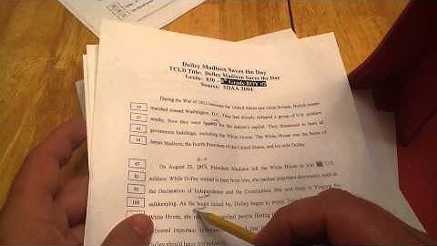 Scoring the Passage Reading Fluency Test