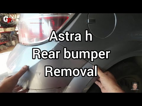 Opel Astra H (2004–2009) rear bumper removal