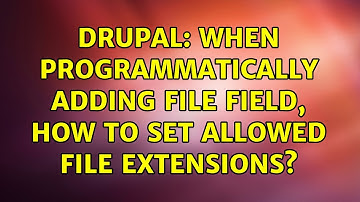 Drupal: When programmatically adding file field, how to set allowed file extensions?