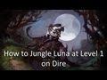 How to Jungle Luna at Level 1 on Dire