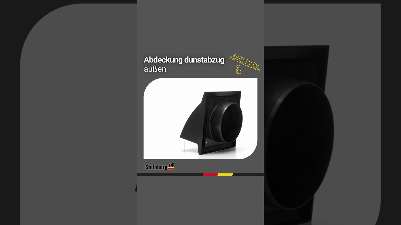 Anthrazit Wetterschutzgitter 100mm Abluft Zuluft-Haube mit Rückstauklappe, Wetterschutz