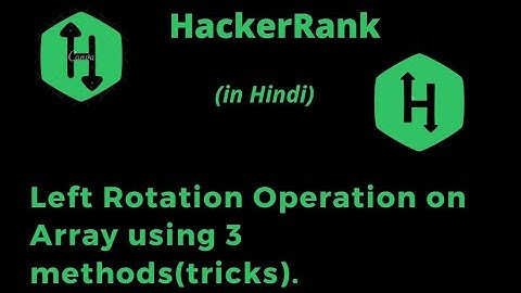 Left rotation operation on an Array || Left Rotation || coding4u