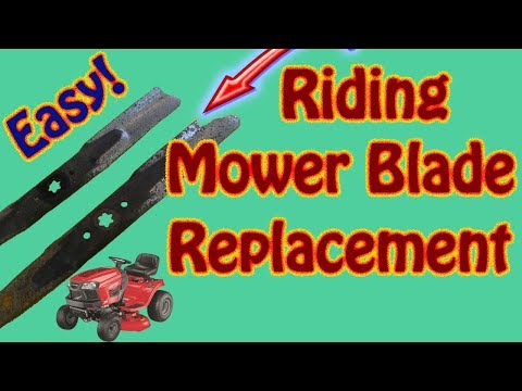 How to Replace Riding Mower Blades Without Removing the Mowing Deck - Craftsman T1800 Riding Mower