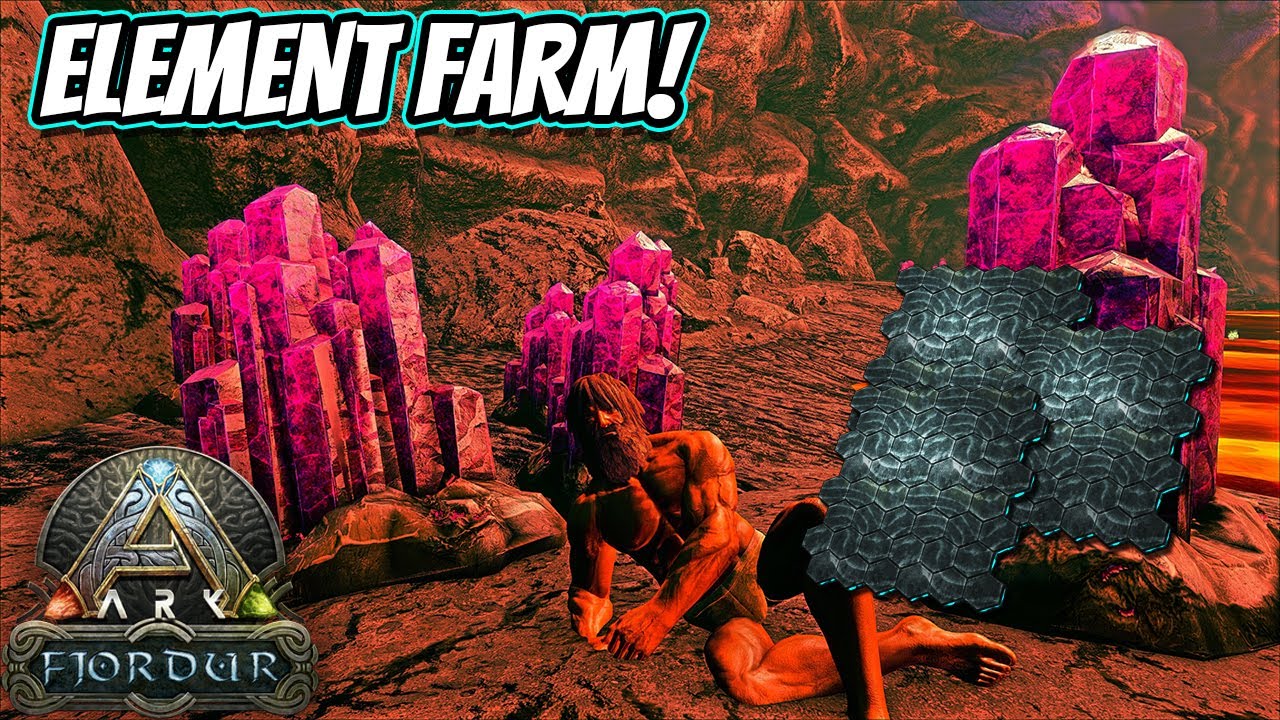 FARM TONS OF EASY ELEMENT ON FJORDUR HERE!! Ark Fjordur YouTube