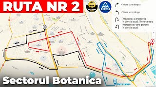 Ruta de examinare la proba practică Nr.2 Chișinău, sectorul Botanica, 2025! Rutele de examinare noi