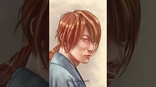 Rurouni Kenshin Movie, Takeru Satoh, Digital Painting Process #Shorts