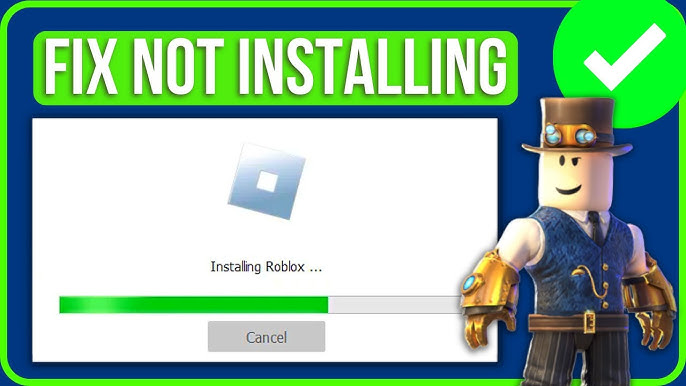 Roblox installation stuck, not installing, not launching and