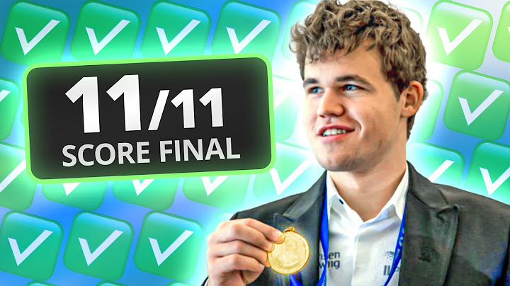 MAGNUS CARLSEN RÉALISE L'EXPLOIT DU 100% !!!????