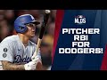 PITCHER RBI FOR DODGERS! Julio Urías drives in a run, followed by Mookie Betts in NLDS Game 2!