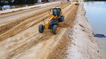 Update Activities Construction Road Motor Grader Working Grading Soil Build Suitable Fill Material