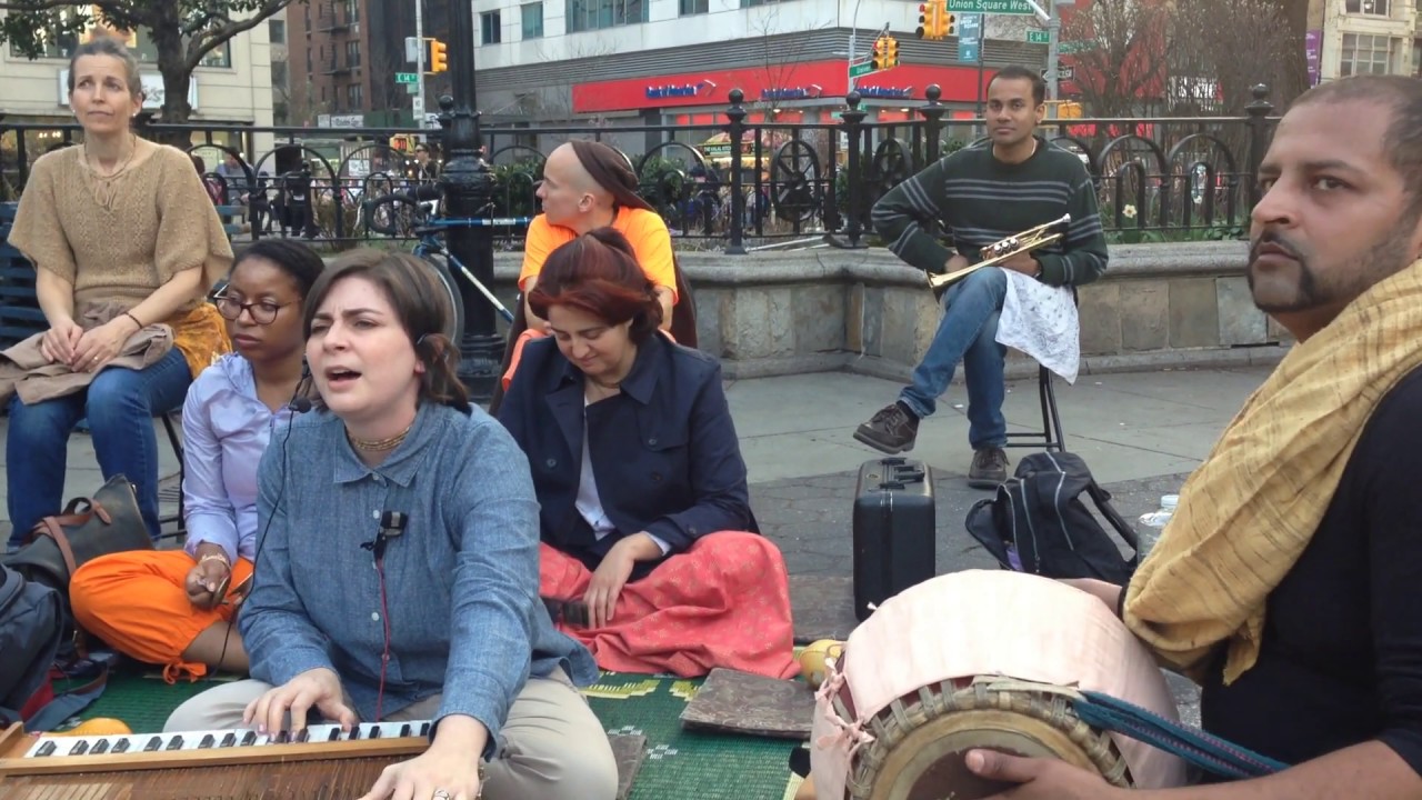 Prema Vilasini Devi Dasi Chants Hare Krishna at Union Square YouTube