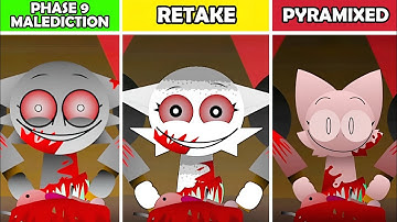 Sprunki Phase 9 Malediction vs RETAKE vs PYRAMIXED