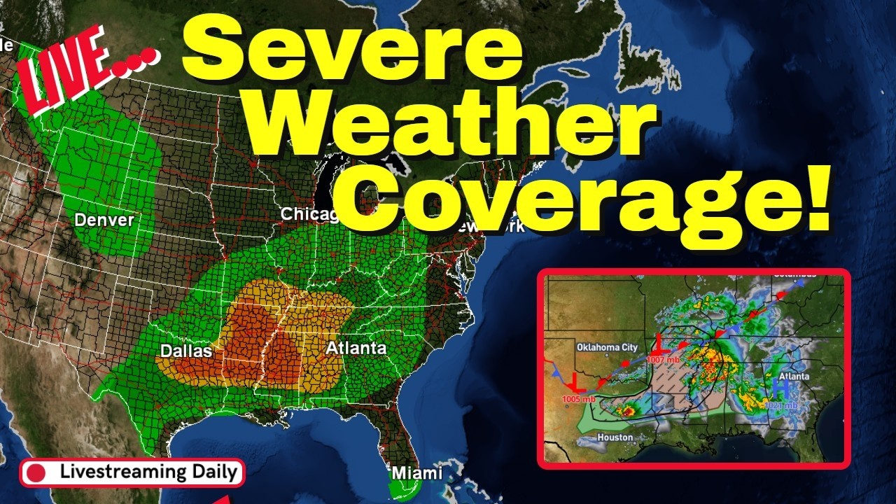 LIVE: Possible Tornado or Two! - Gulf and Mid Atlantic States Severe ...