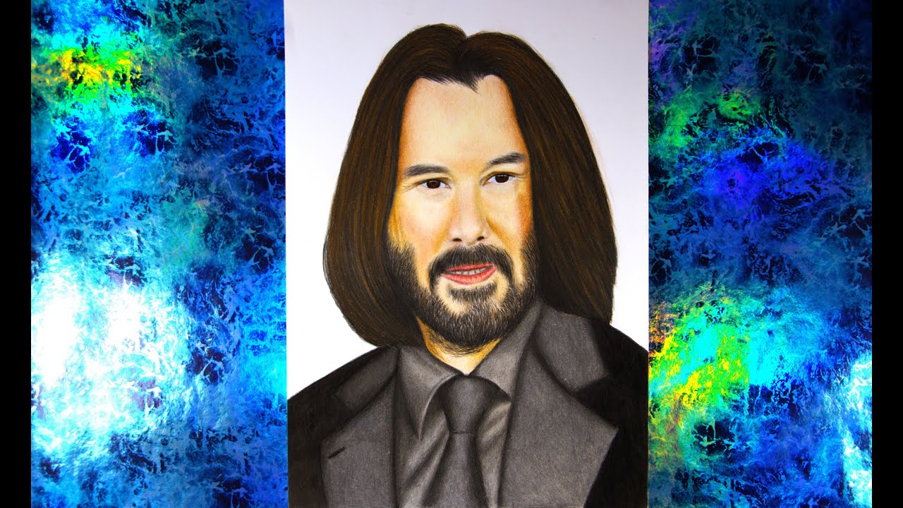 Drawing Keanu Reeves - YouTube