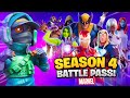 SEASON 4 MARVEL BATTLEPASS! (100% Unlocked)