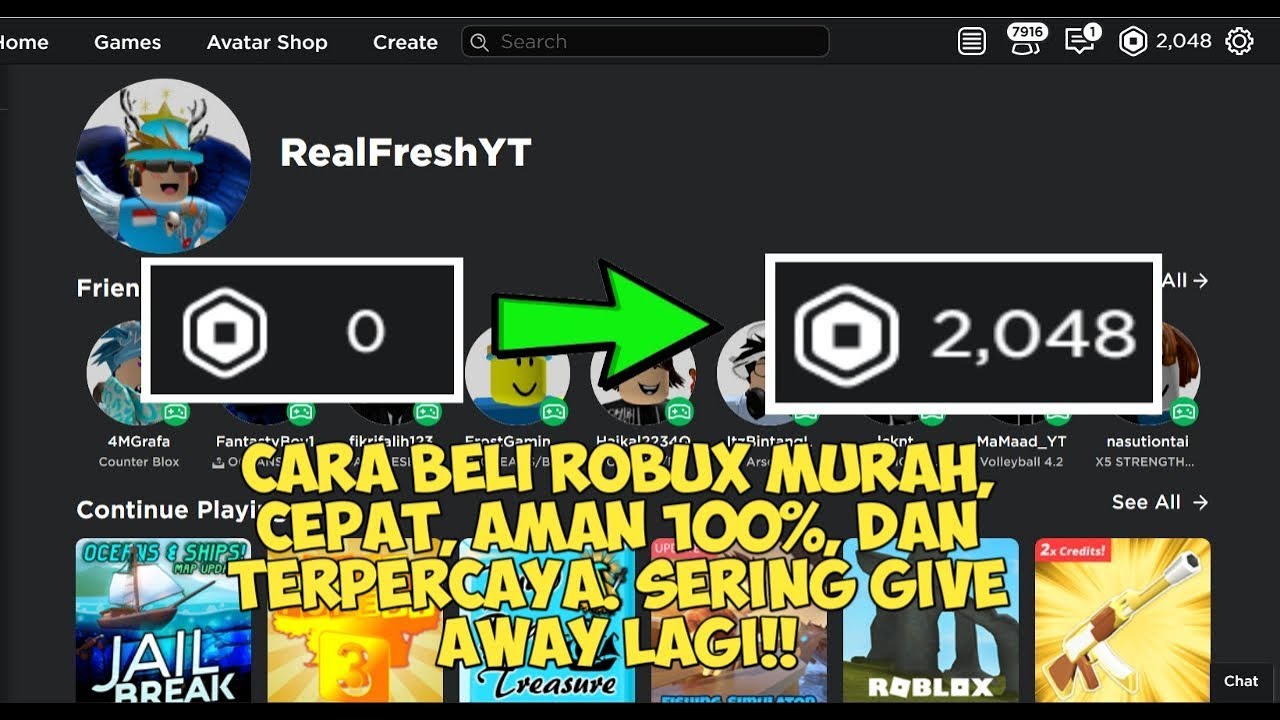 Cara Beli Robux Paling Murah Gampang Aman 100 Terpercaya Sering Give Away Roblox Indonesia Youtube - cara mendapatkan robux gratis di pc 2019